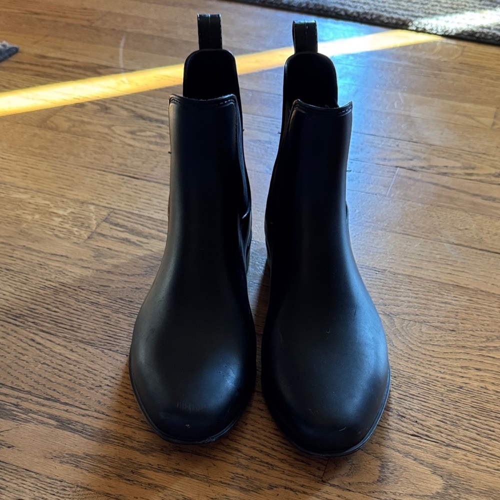 a new day Black Ankle Rain Boots